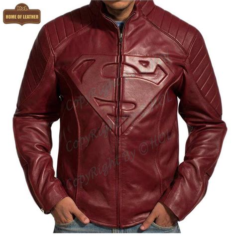 Superman Smallville Tom Welling Style Emblem Faux Leather Jacket